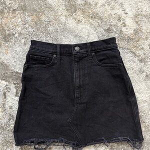 A&F Black Denim Mini Skirt